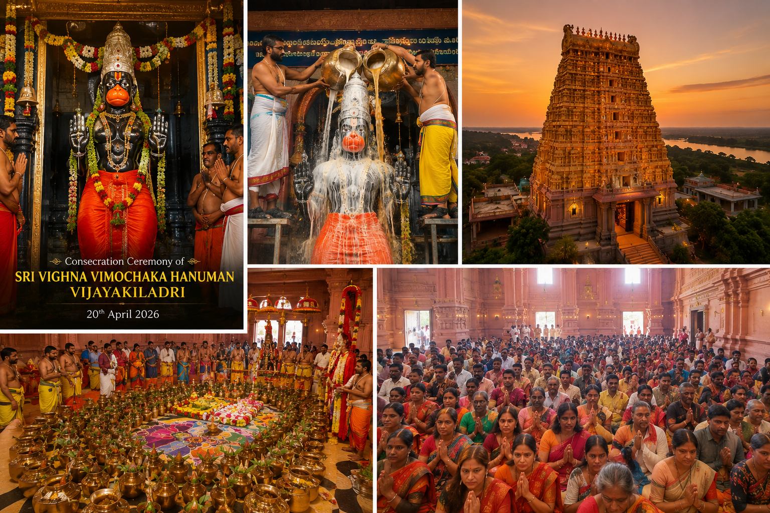 HH Chinna Jeeyar Swamiji graced Mandala Abhisheka Mahotsavam of Sri Vighna Vimochaka Hanuman – 108 Kalasha Abhishekam